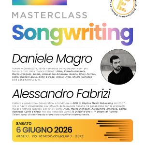 MASTERCLASS SONGWRITING - Exclusive - MUSEEC 6 Giugno 206